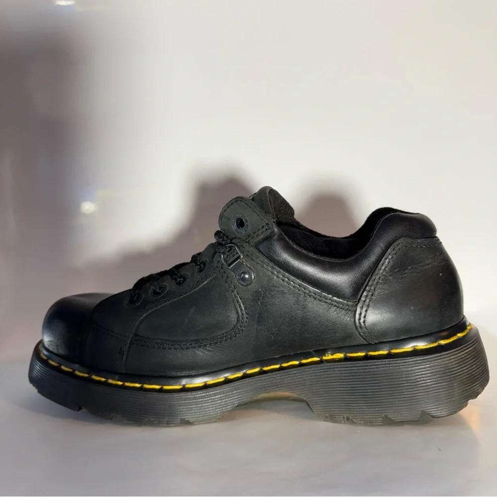 Dr. Martens Doc Air Wair 7A16 Industrial 
Black Leather Shoes US Men 9/Women 10 - Picture 8 of 14